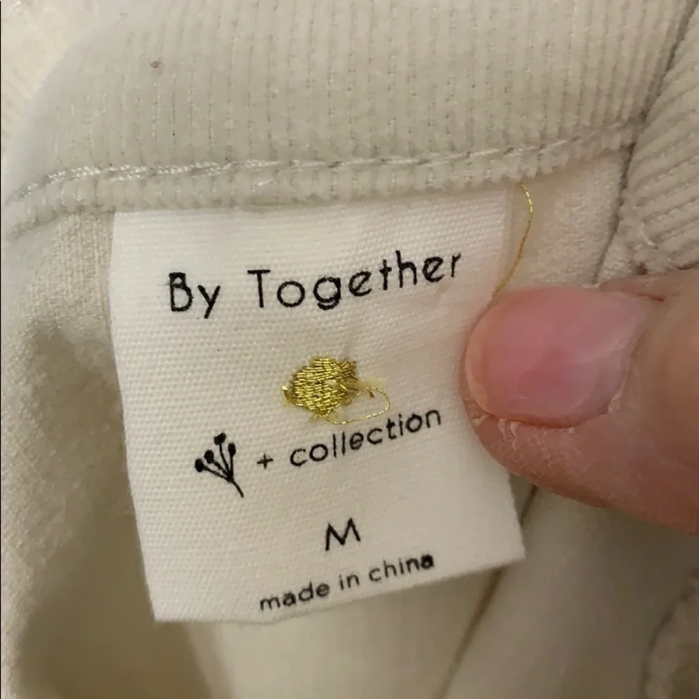By Together, Cream corduroy miniskirt with tortoise color buttons 🌟HP 9/20🌟